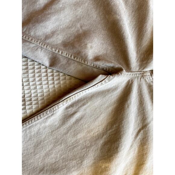 Zara The Marine Straight Leg Tan Minimalist Raw Hem High Waisted Pant Size 2 - Picture 7 of 15